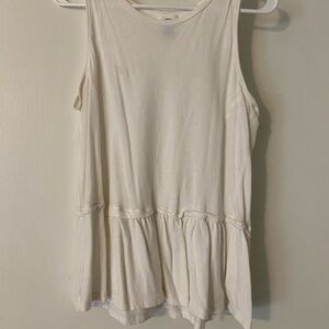 White Peplum Tank Top!